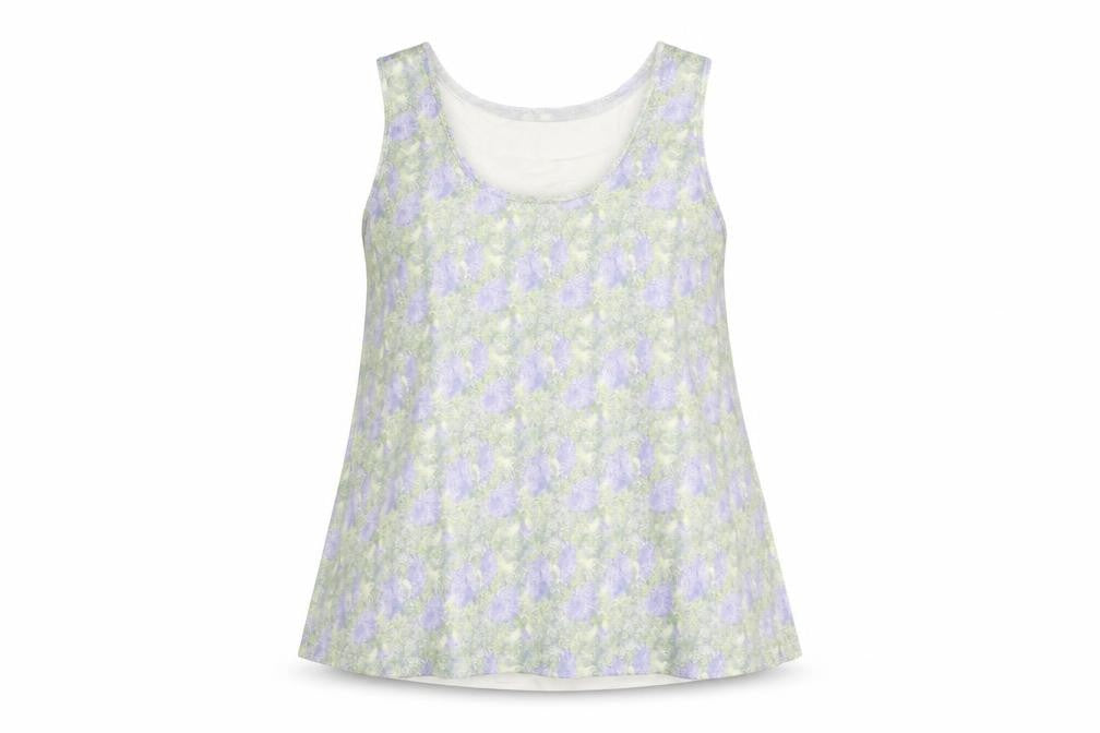 Marks and Spencer Womens Multicoloured Geometric Polyester Basic Tank Size 24 Scoop Neck
