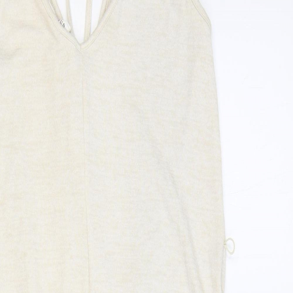 Gap Womens Beige Polyester Tank Dress Size S Sweetheart Pullover