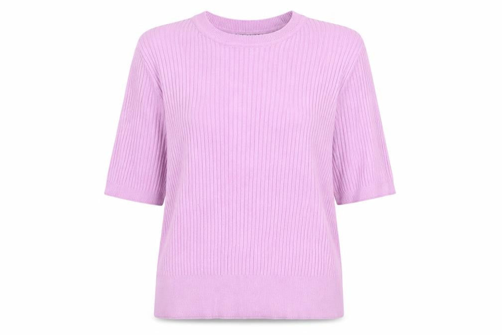 Marks and Spencer Womens Purple Polyester Basic T-Shirt Size 16 Round Neck
