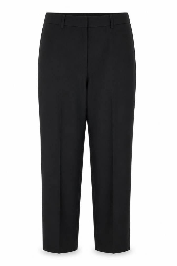 Marks and Spencer Womens Black Polyester Trousers Size 10 Regular Zip