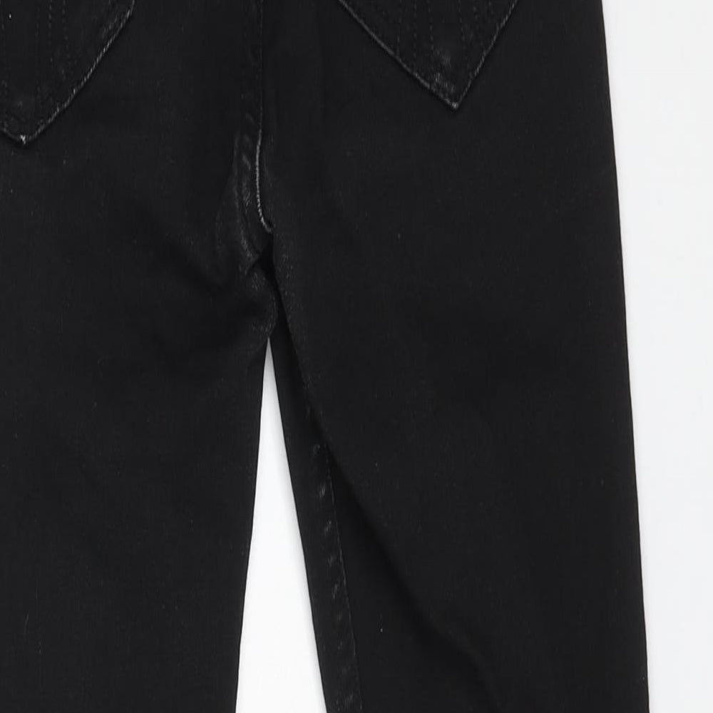 Hollister Mens Black Cotton Straight Jeans Size 24 in L26 in Regular Button
