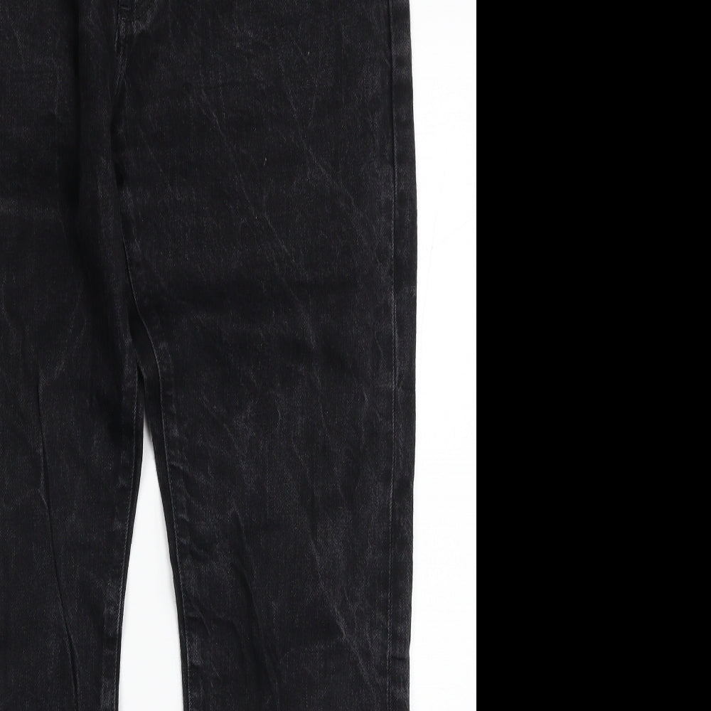 Gap Womens Black Cotton Straight Jeans Size 36 in L32 in Slim Zip