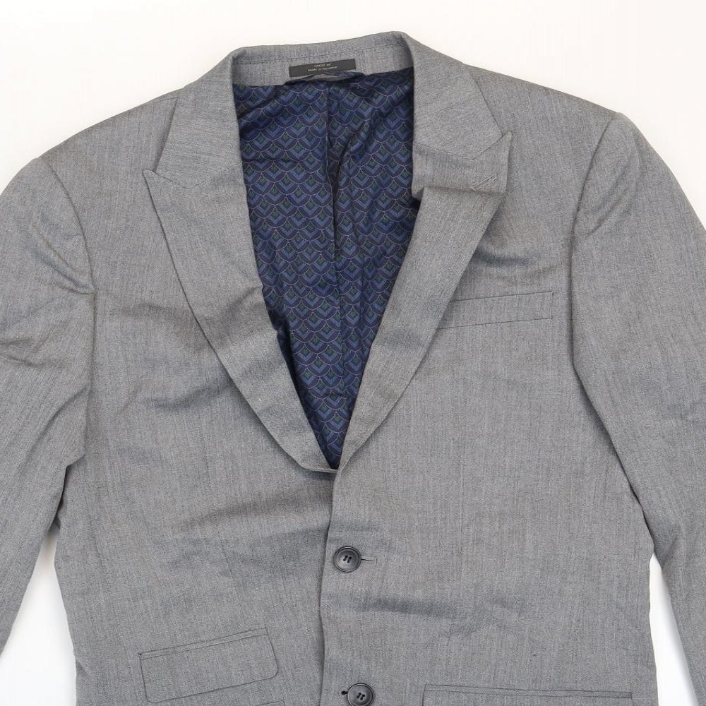 Marks and Spencer Mens Green Polyester Jacket Blazer Size 36