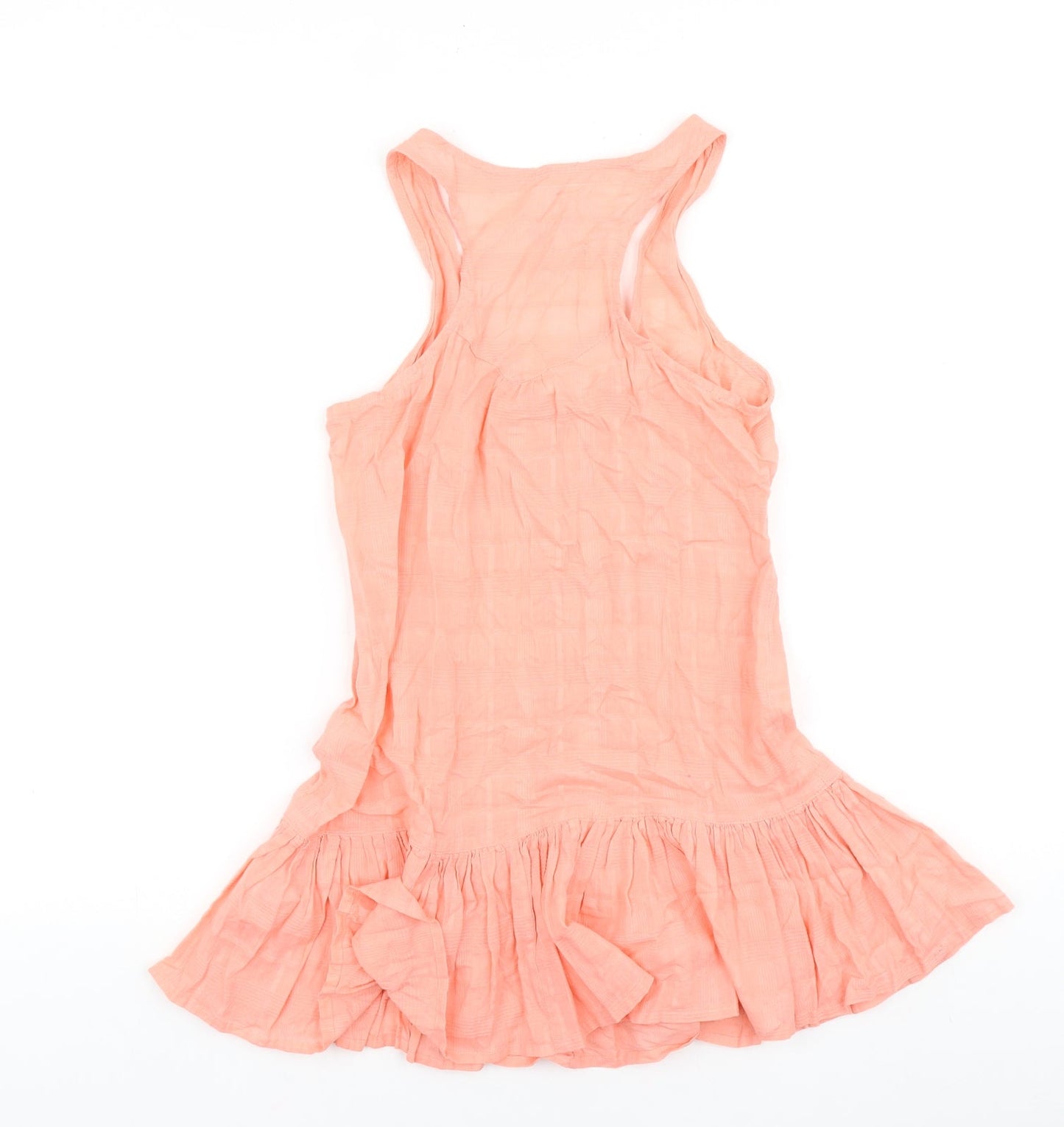 River Island Womens Pink Cotton Basic Tank Size 8 Round Neck