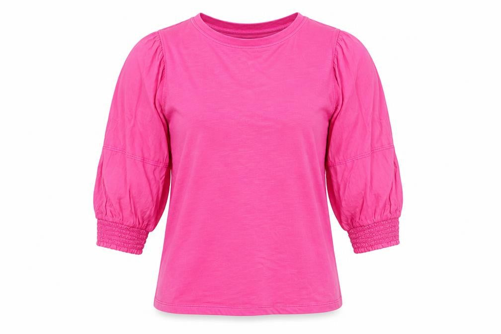 Marks and Spencer Womens Pink 100% Cotton Basic Blouse Size 6 Scoop Neck