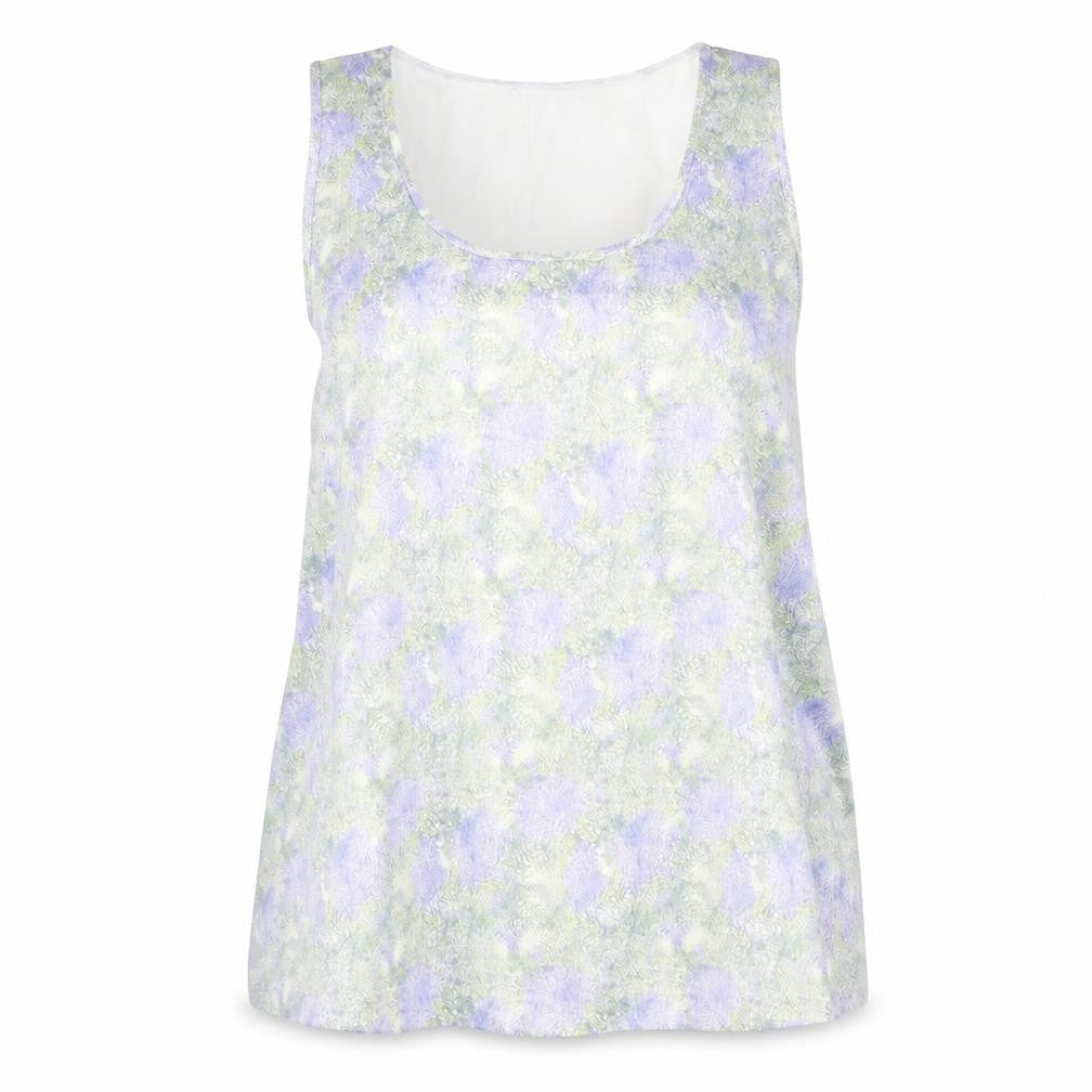 Marks and Spencer Womens Multicoloured Geometric Polyethylene Basic Tank Size 10 Round Neck