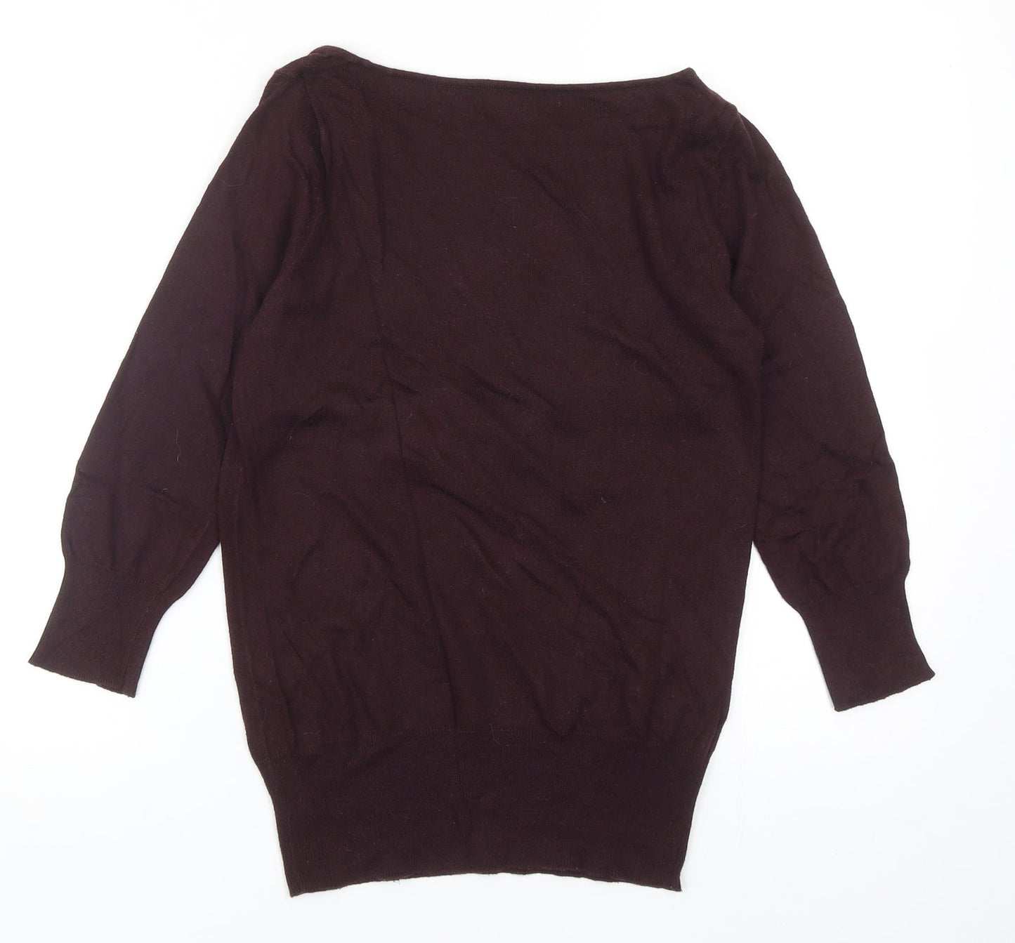 NEXT Womens Purple Round Neck Cotton Pullover Jumper Size 6 - Hearts