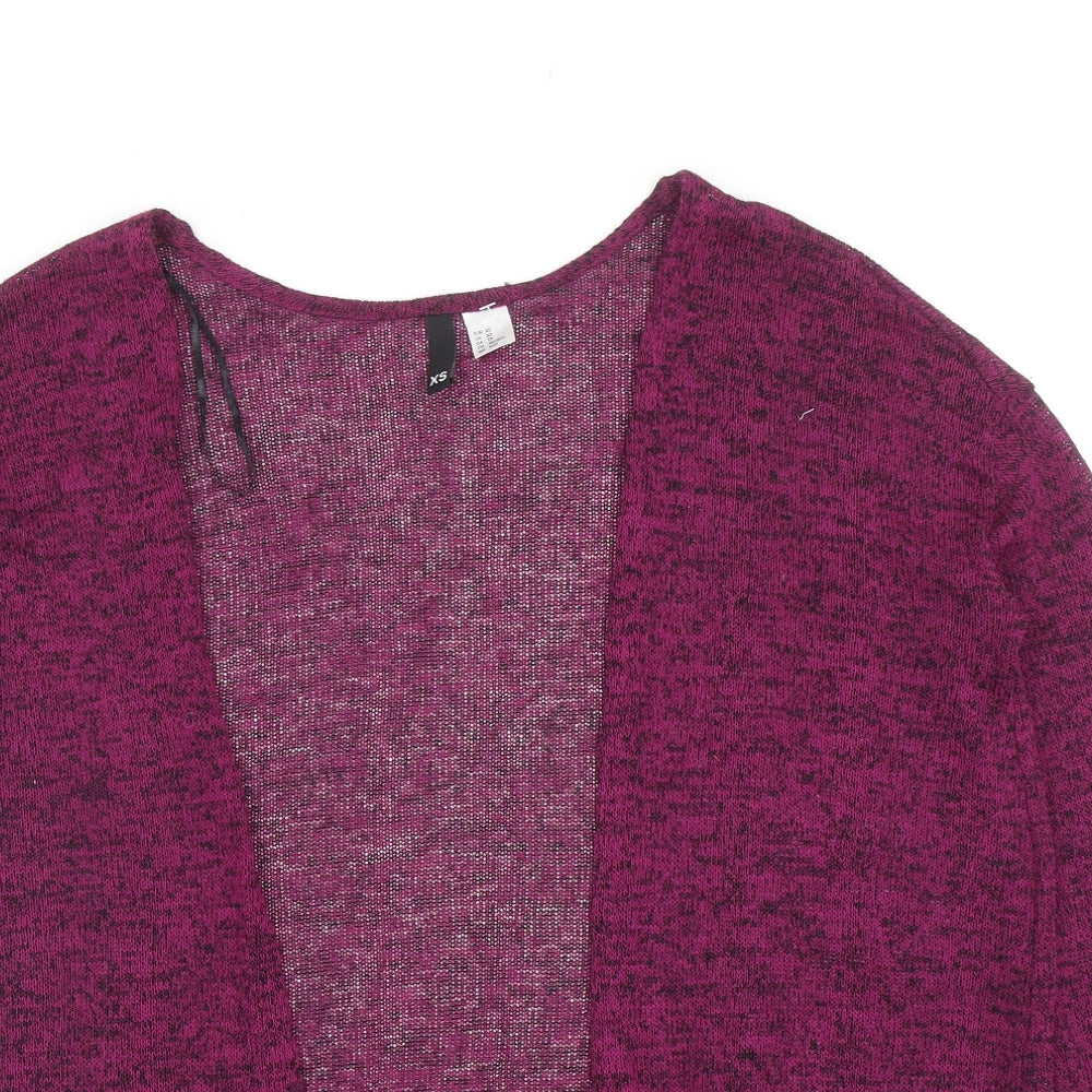 Divided Womens Purple V-Neck Viscose Cardigan Jumper Size XS