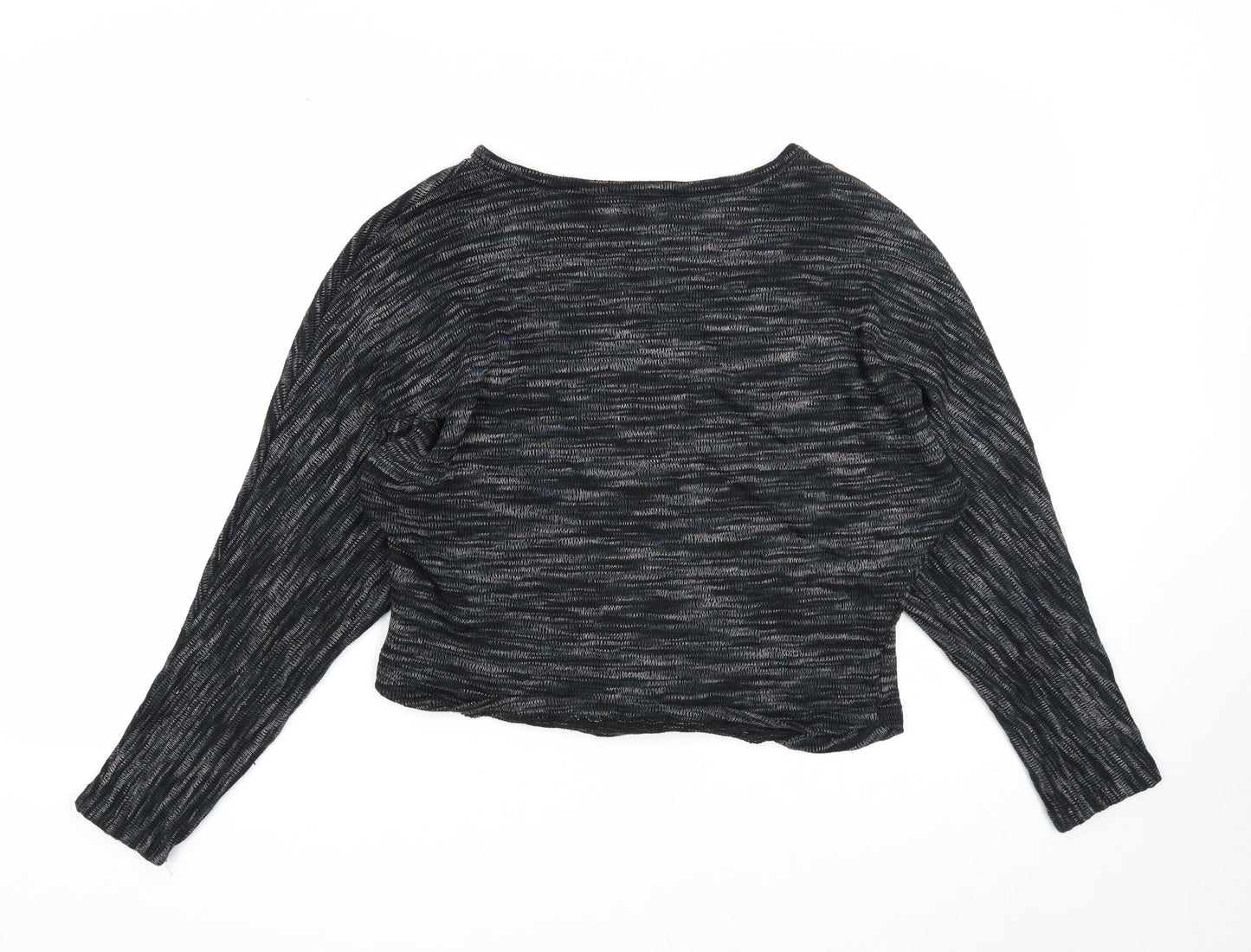 Apricot Womens Black Round Neck Cotton Pullover Jumper Size 12