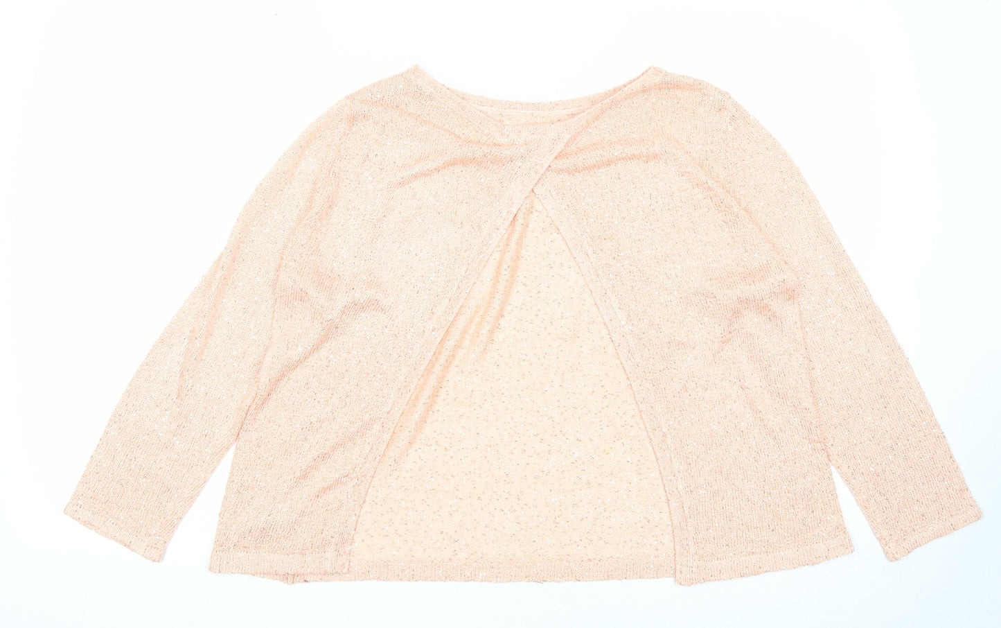 Monsoon Womens Pink Round Neck Polyester Pullover Jumper Size 16