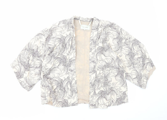 River Island Womens Beige Floral Jacket Size 8