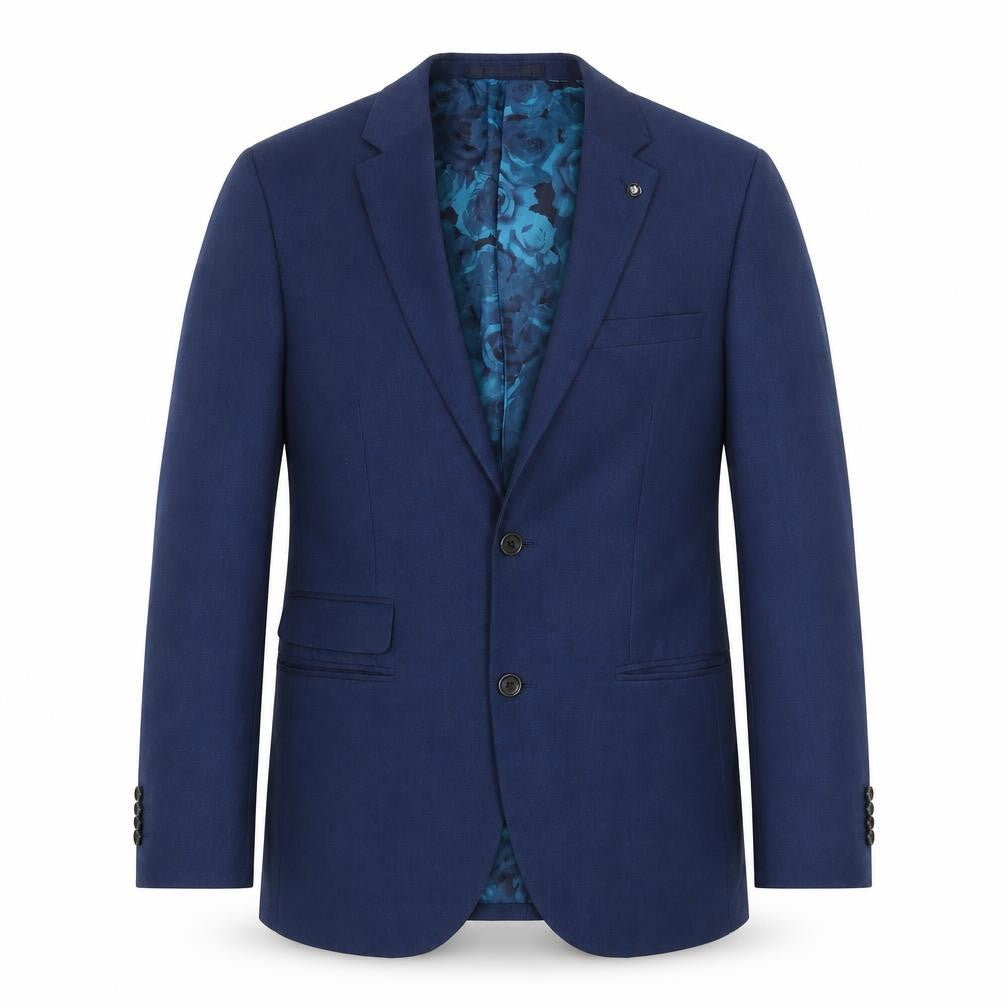 Preworn Mens Blue Polyester Jacket Blazer Size 36