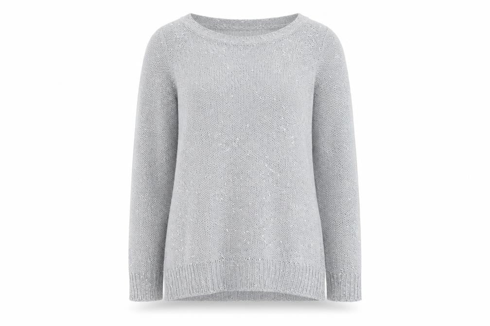 Marks and Spencer Womens Grey Scoop Neck Polyester Pullover Jumper Size 14