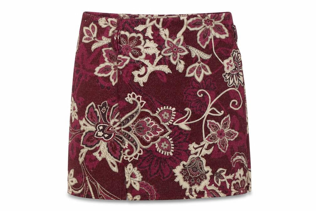 Urban renewal Womens Red Floral Polyester Straight & Pencil Skirt Size XS