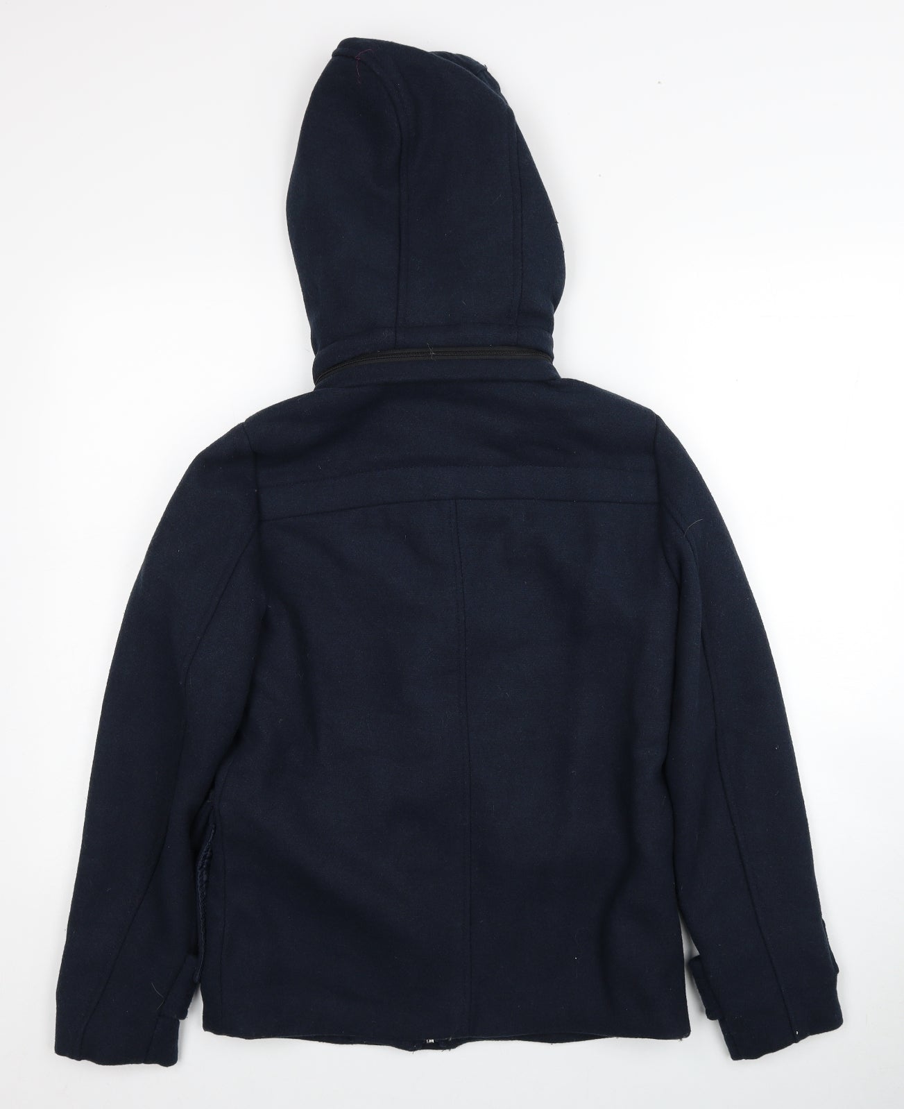 VERO MODA Womens Blue Pea Coat Coat Size S Zip