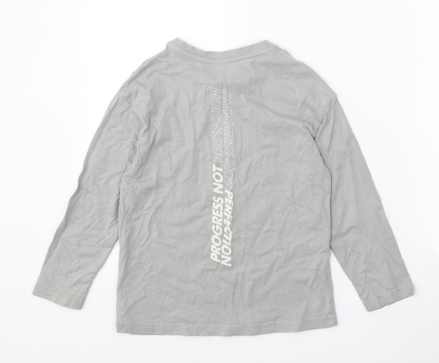 George Boys Grey 100% Cotton Basic Casual Size 5-6 Years Round Neck Pullover
