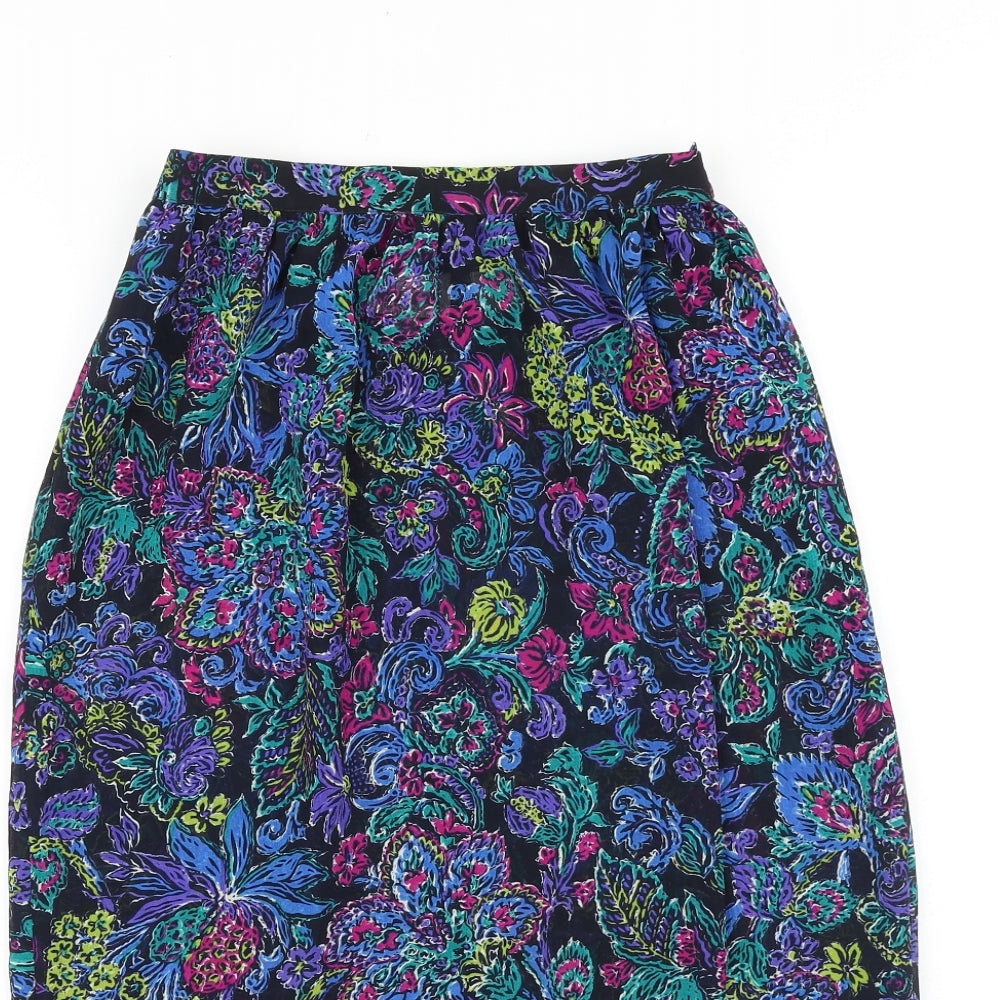 Leslie Fay Womens Multicoloured Floral Polyester Straight & Pencil Skirt Size 10