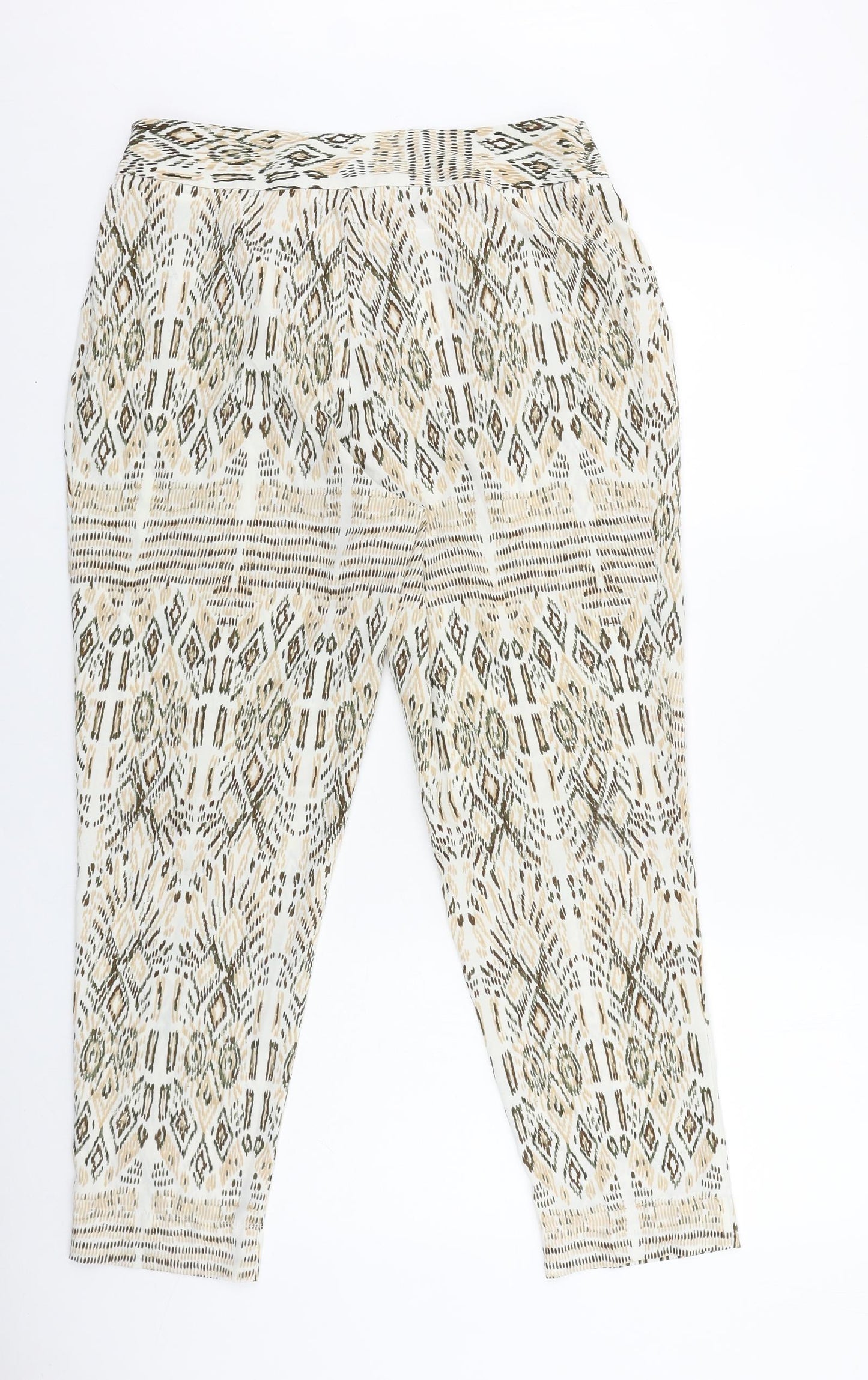 Aphorism Womens Brown Geometric Polyester Trousers Size M L27 in Regular