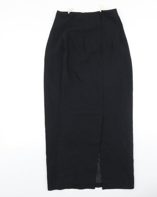St Bernard Womens Black Polyester Straight & Pencil Skirt Size 10 Zip