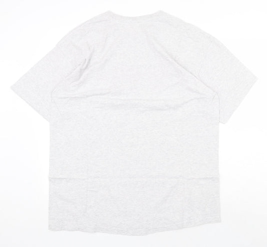 Anvil Womens Grey Cotton Basic T-Shirt Size XL Round Neck - United We Stand
