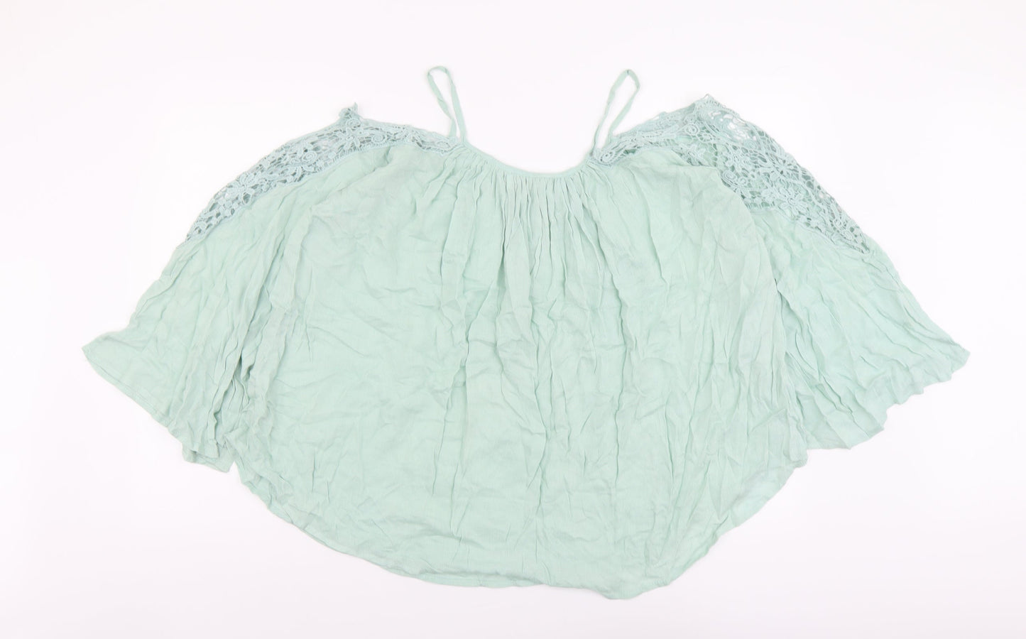 Apricot Womens Green Viscose Basic Blouse Size 12 Boat Neck