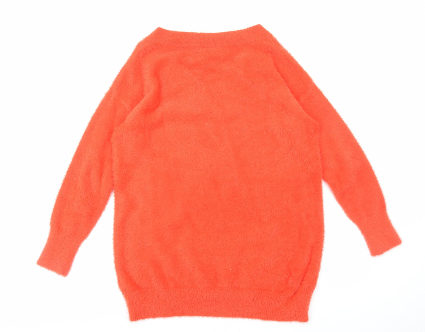 Wallis Womens Red V-Neck Polyamide Pullover Jumper Size S
