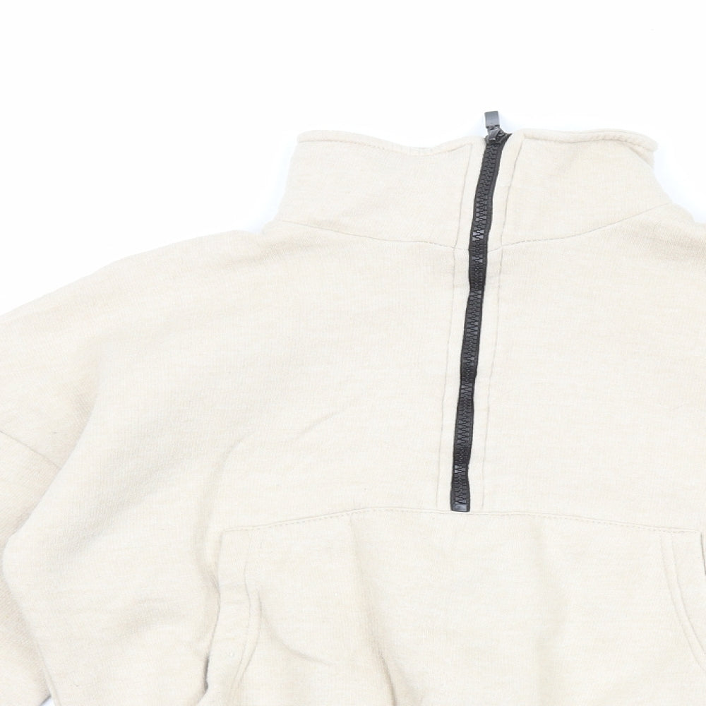 I SAW IT FIRST Womens Beige Cotton Pullover Sweatshirt Size 6 Pullover