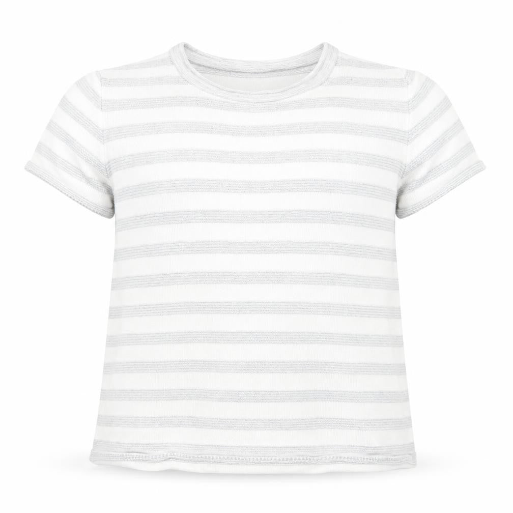 NEXT Boys White Round Neck Striped Cotton Pullover Jumper Size 2-3 Years Pullover
