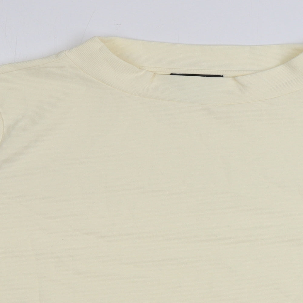 Jones New York Womens Ivory Mock Neck Polyester Pullover Jumper Size XL