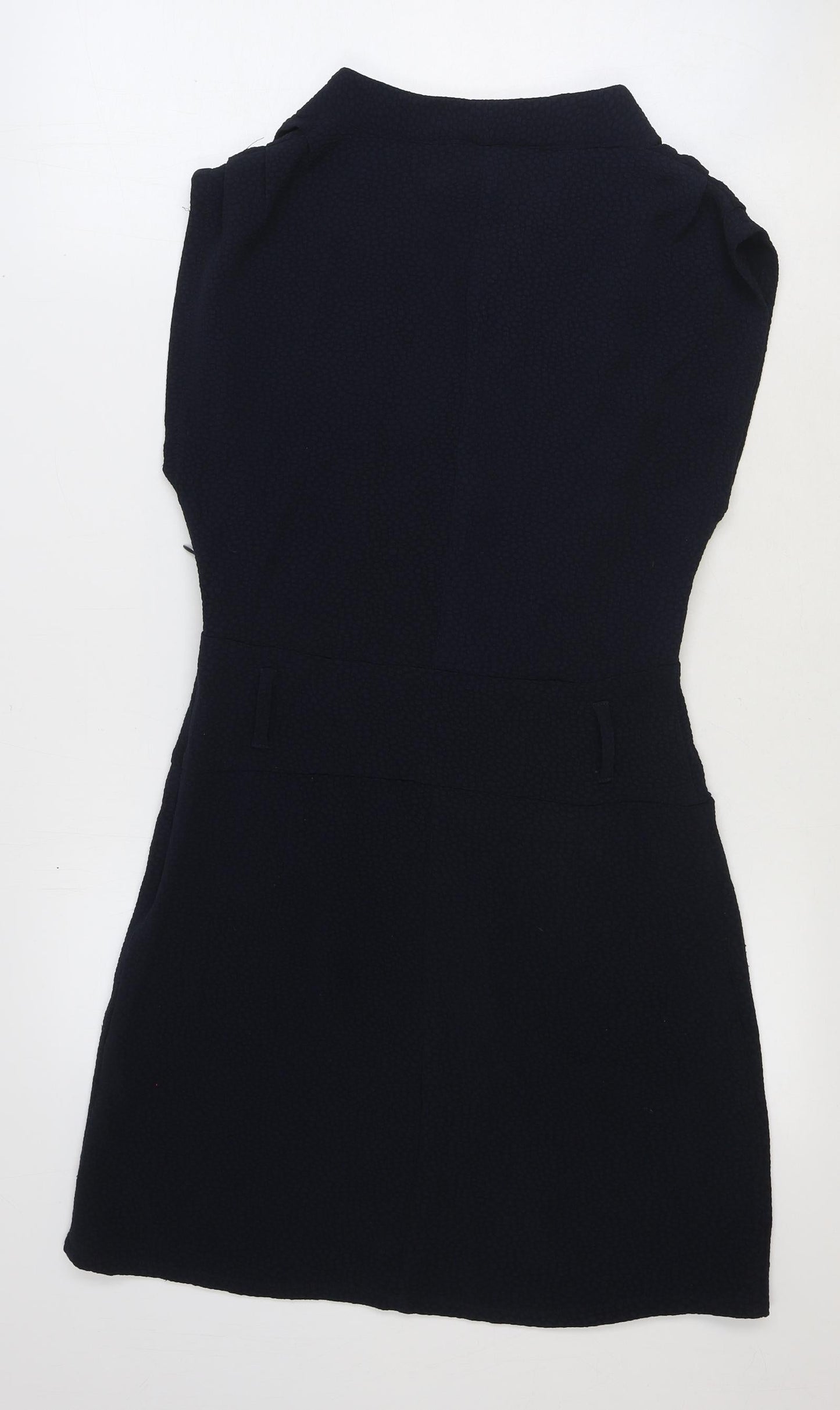 VILA Womens Blue Polyester Shift Size M V-Neck Pullover