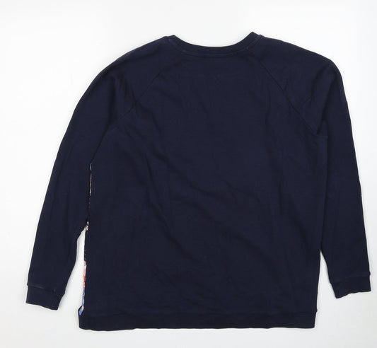 Capsule Womens Blue Polyester Pullover Sweatshirt Size 14 Pullover