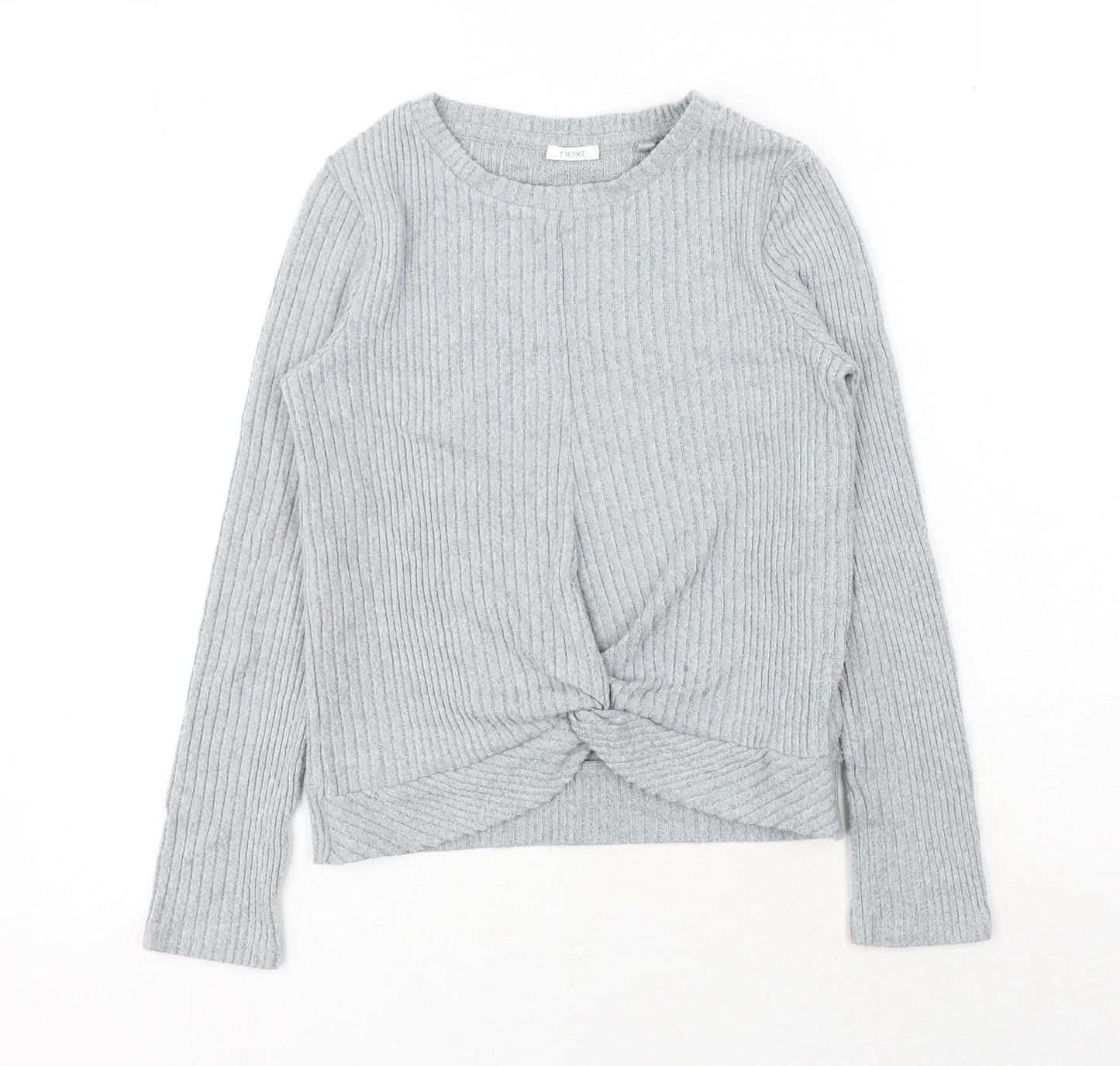 NEXT Girls Grey Viscose Pullover Sweatshirt Size 11 Years Pullover