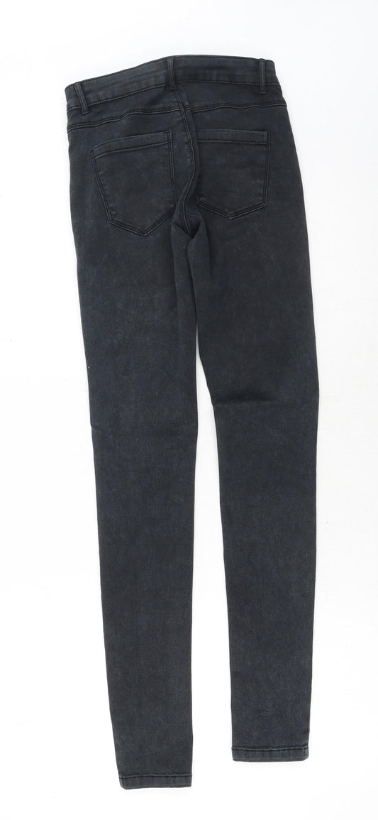 Only Womens Grey Cotton Skinny Jeans Size XS Regular Button