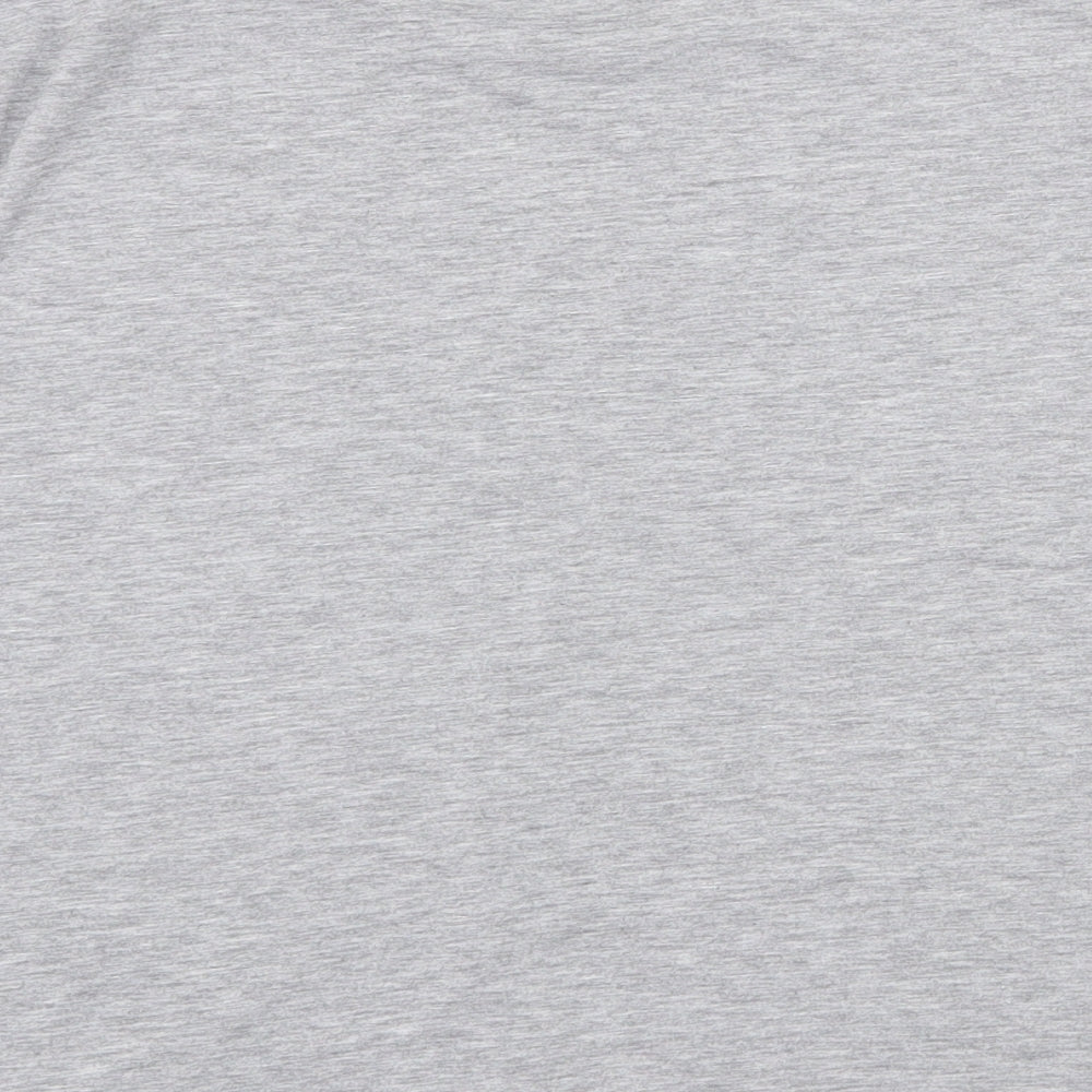 Marks and Spencer Womens Grey Polyester Basic T-Shirt Size 10 Round Neck