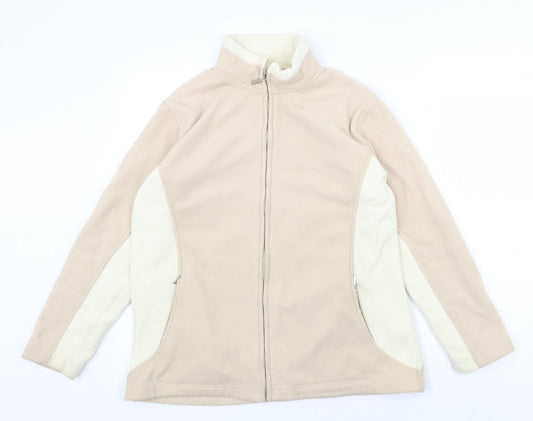 Bonmarché Womens Beige Geometric Jacket Size S Zip
