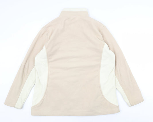 Bonmarché Womens Beige Geometric Jacket Size S Zip