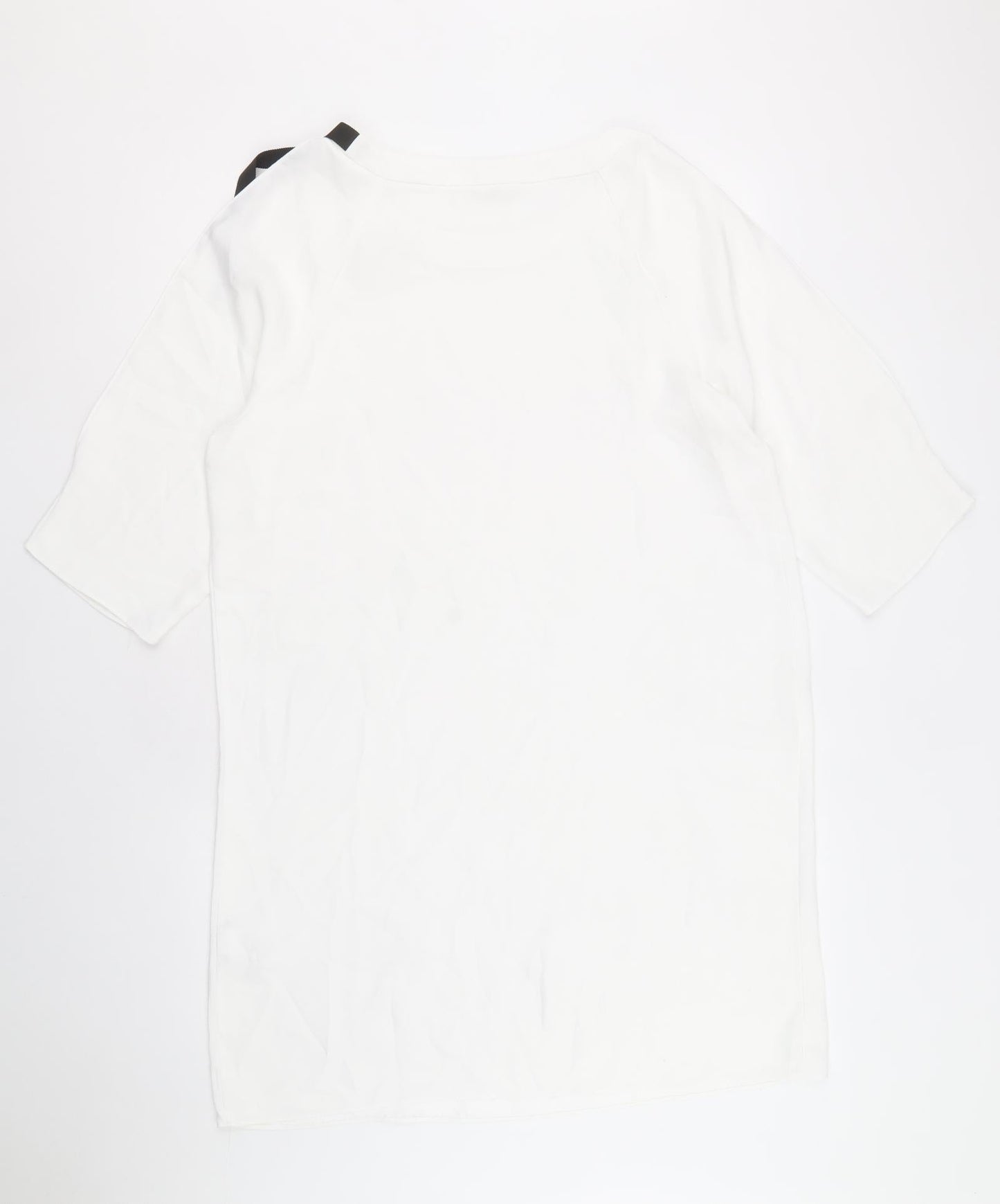 River Island Womens White Polyester Sheath Size 12 Round Neck Pullover