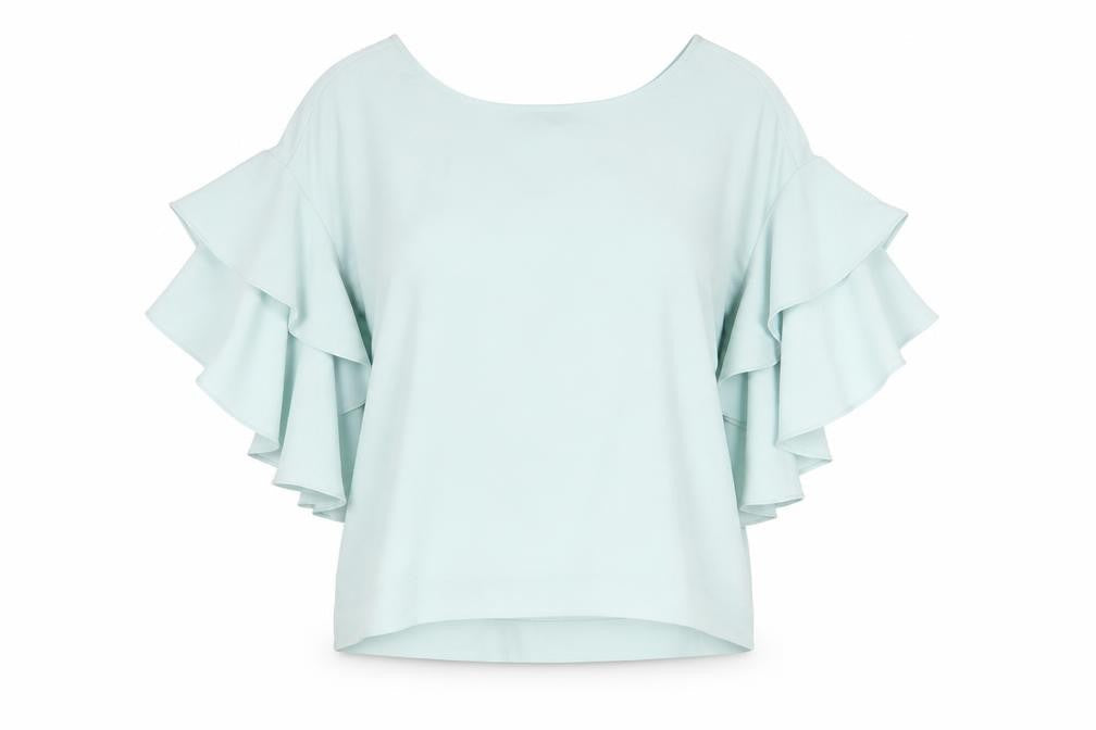 Marks and Spencer Womens Blue Polyester Basic Blouse Size 12 Round Neck