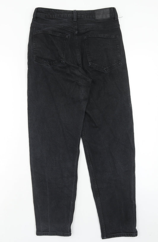 Weekday Womens Black Cotton Straight Jeans Size 26 in L28 in Regular Zip
