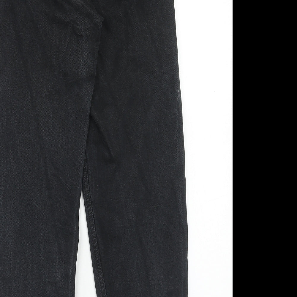 Weekday Womens Black Cotton Straight Jeans Size 26 in L28 in Regular Zip