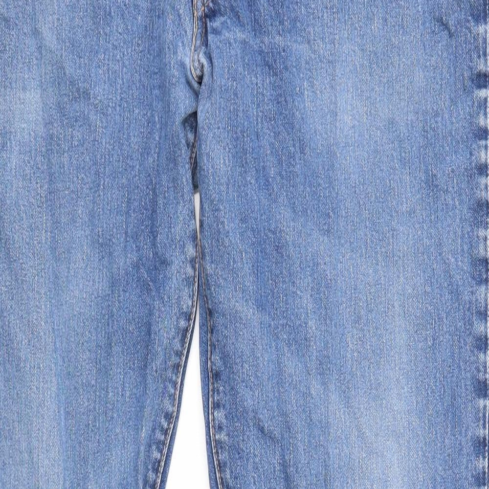 Levi's Mens Blue Cotton Straight Jeans Size 38 in L36 in Regular Zip