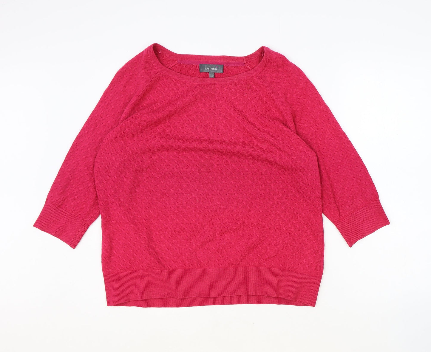 Marks and Spencer Womens Pink Scoop Neck Acrylic Pullover Jumper Size 16