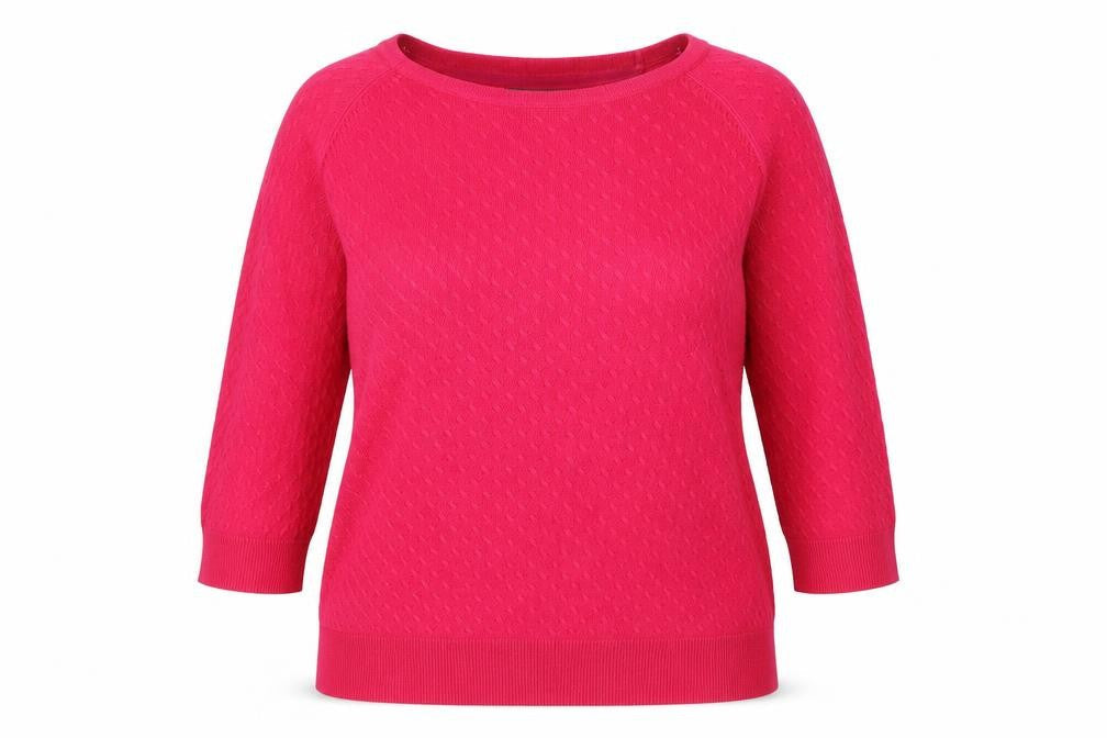 Marks and Spencer Womens Pink Scoop Neck Acrylic Pullover Jumper Size 16