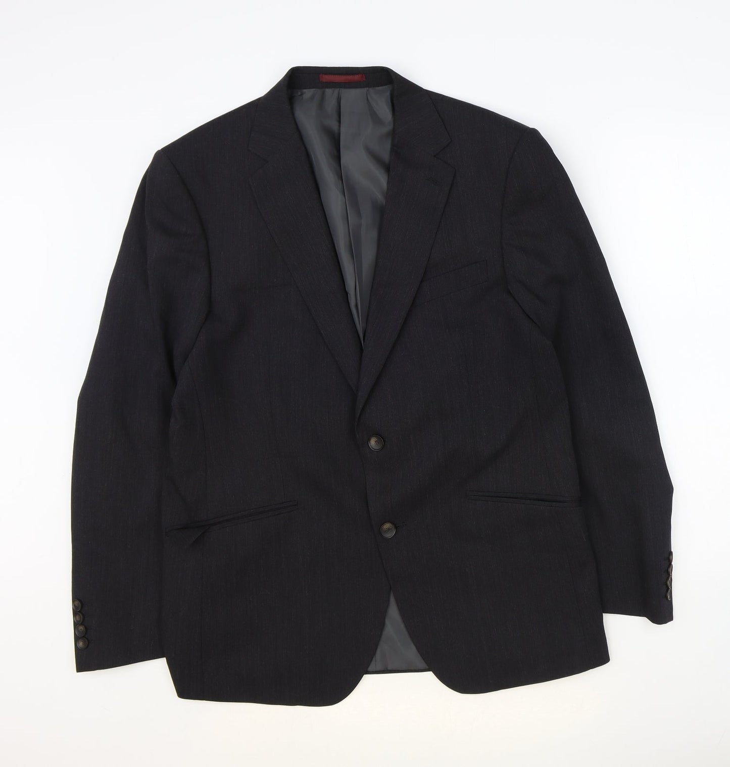 Marks and Spencer Mens Grey Wool Jacket Blazer Size 40 Regular