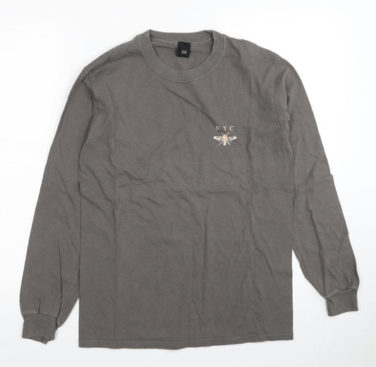 River Island Boys Grey Cotton Pullover Sweatshirt Size S Pullover - NYC