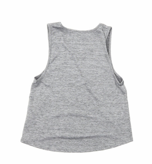 TU Girls Grey Polyamide Basic Tank Size 12 Years Scoop Neck Pullover - Let's Dance