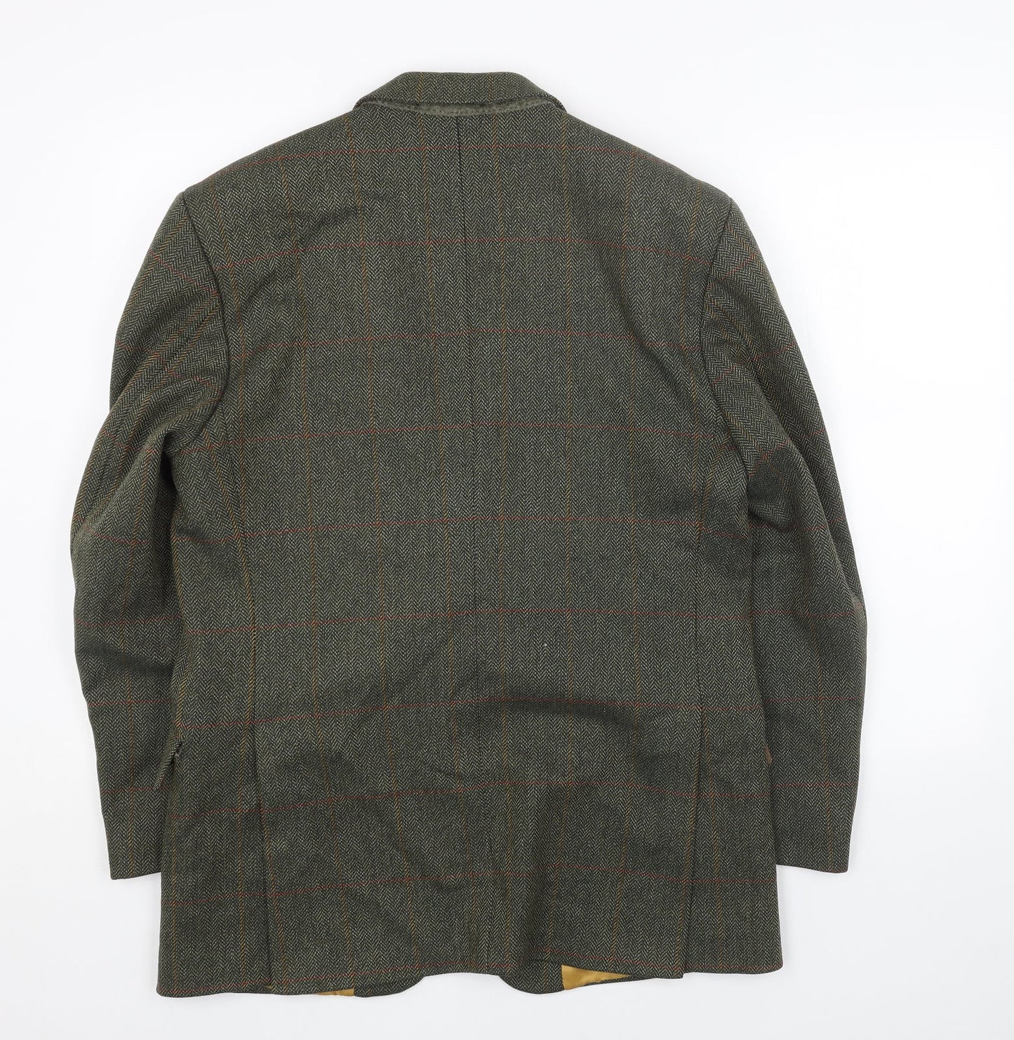 Saxony Mens Green Wool Jacket Blazer Size 40 Regular