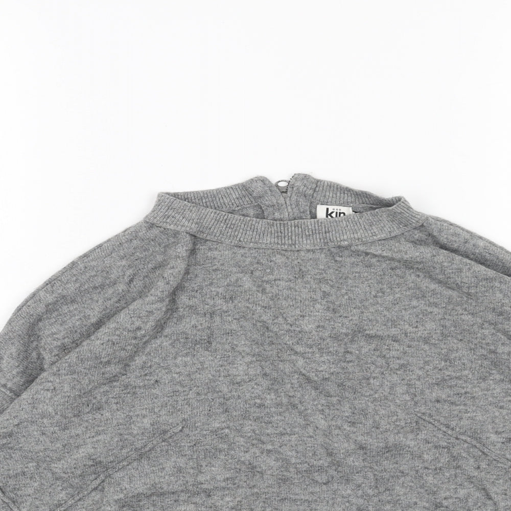 John Lewis Womens Grey Scoop Neck Acrylic Pullover Jumper Size S - Box Fit