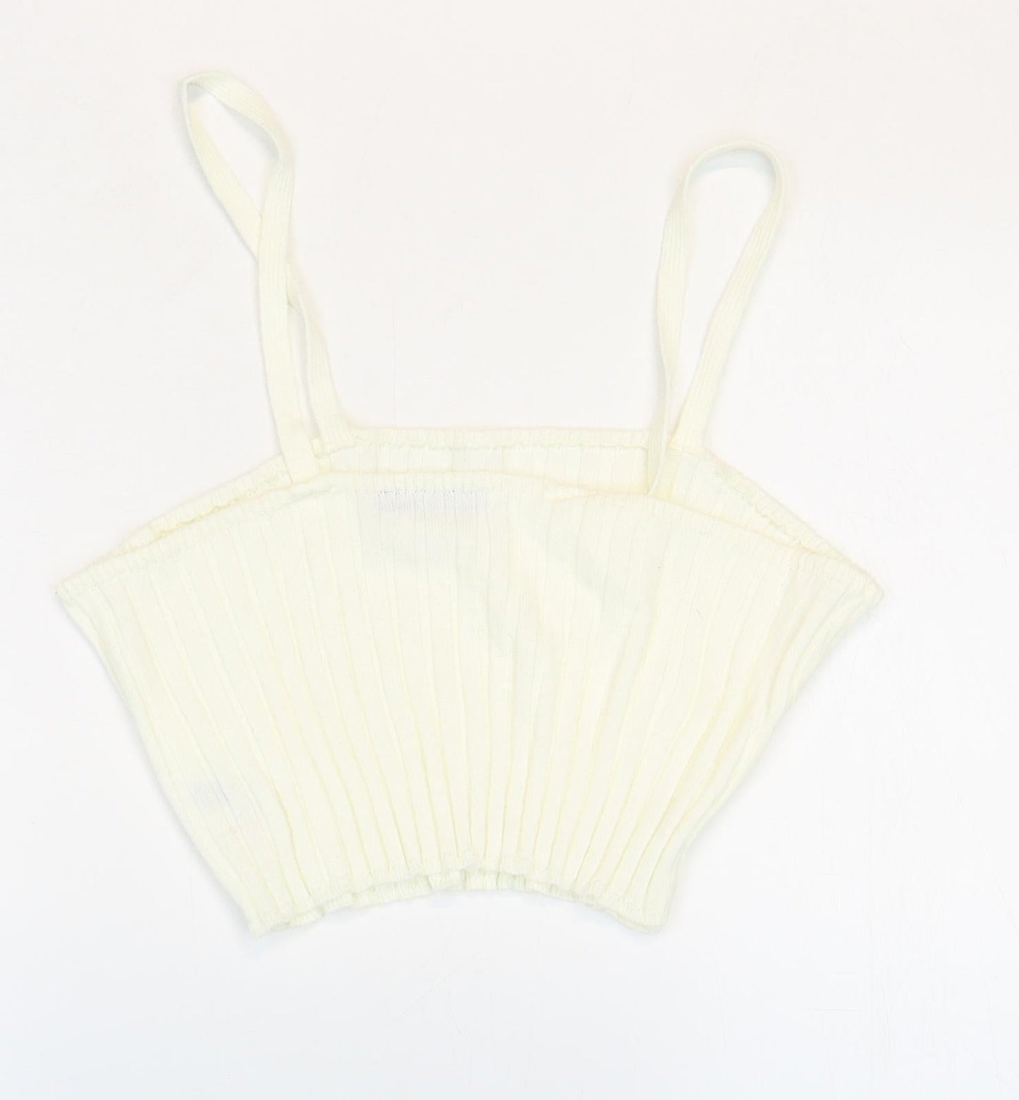 In the Style Womens White Acrylic Basic Tank Size 20 Square Neck
