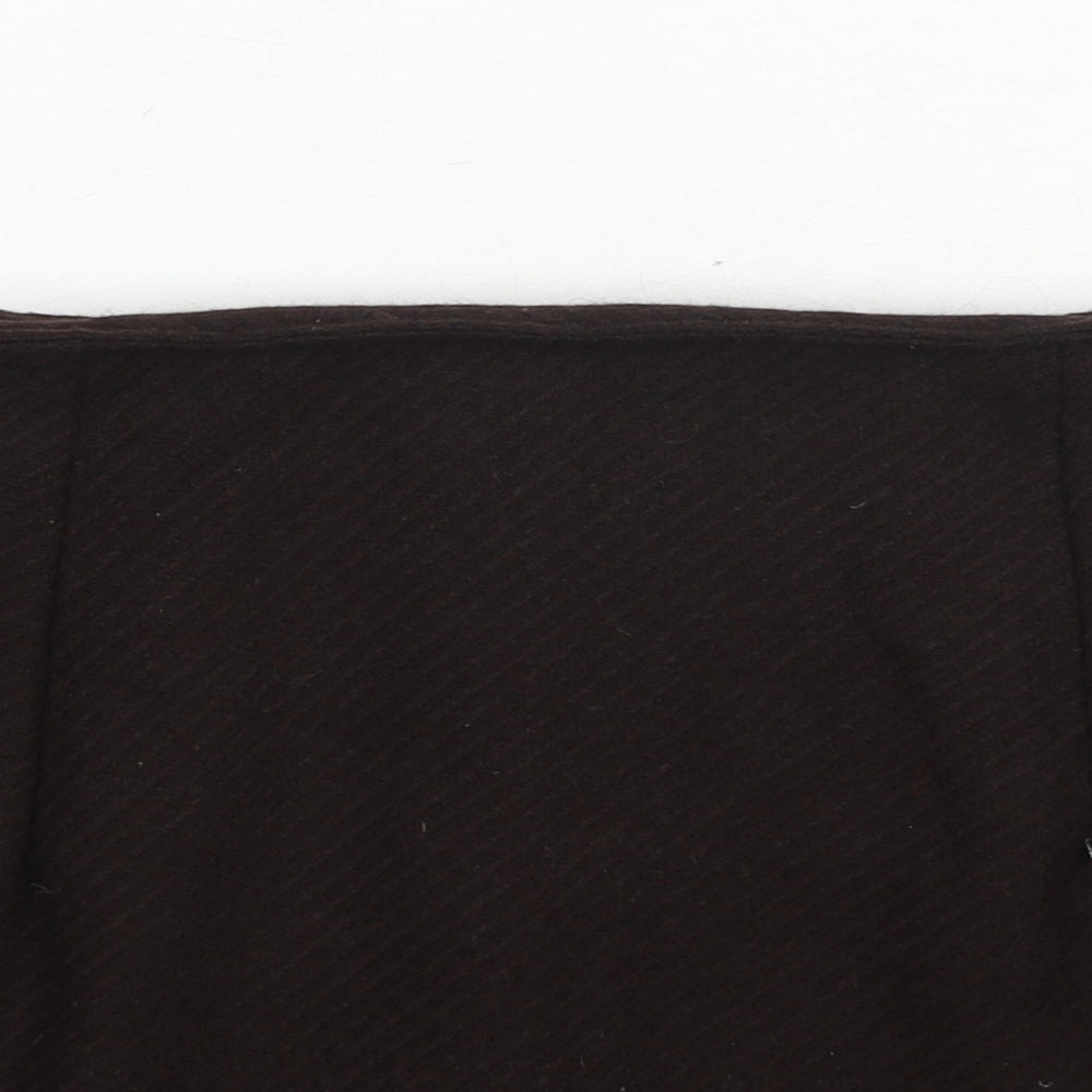 Preworn Womens Brown Cotton Mini Skirt Size 30 in Zip